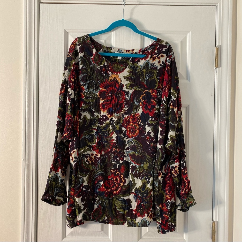 J Jill Flower 4X Blouse